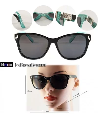 Women's Retro Polarized Cat-Eye Sunglasses - Designer Classic Style P005 - Black Purple/ Black Smoke - C41850IK7Q4 $8.46 Wayf...