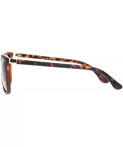 Polarized Mens Luxury Designer Rectangular Fashion Sunglasses - Tortoise Gold Brown - CF18NDNA6ZO $6.68 Rectangular