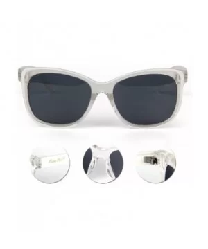 designer vintage retro Oversized polarized women's cat eye sunglasses Lsp6201 - White - CB120YRCRPL $27.46 Cat Eye