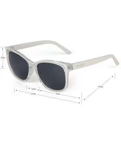 designer vintage retro Oversized polarized women's cat eye sunglasses Lsp6201 - White - CB120YRCRPL $27.46 Cat Eye