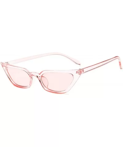 Vintage Sharp Corner Sunglasses for Men metal Resin UV 400 Protection Sunglasses - Pink - CX18SAR07AI $12.33 Sport