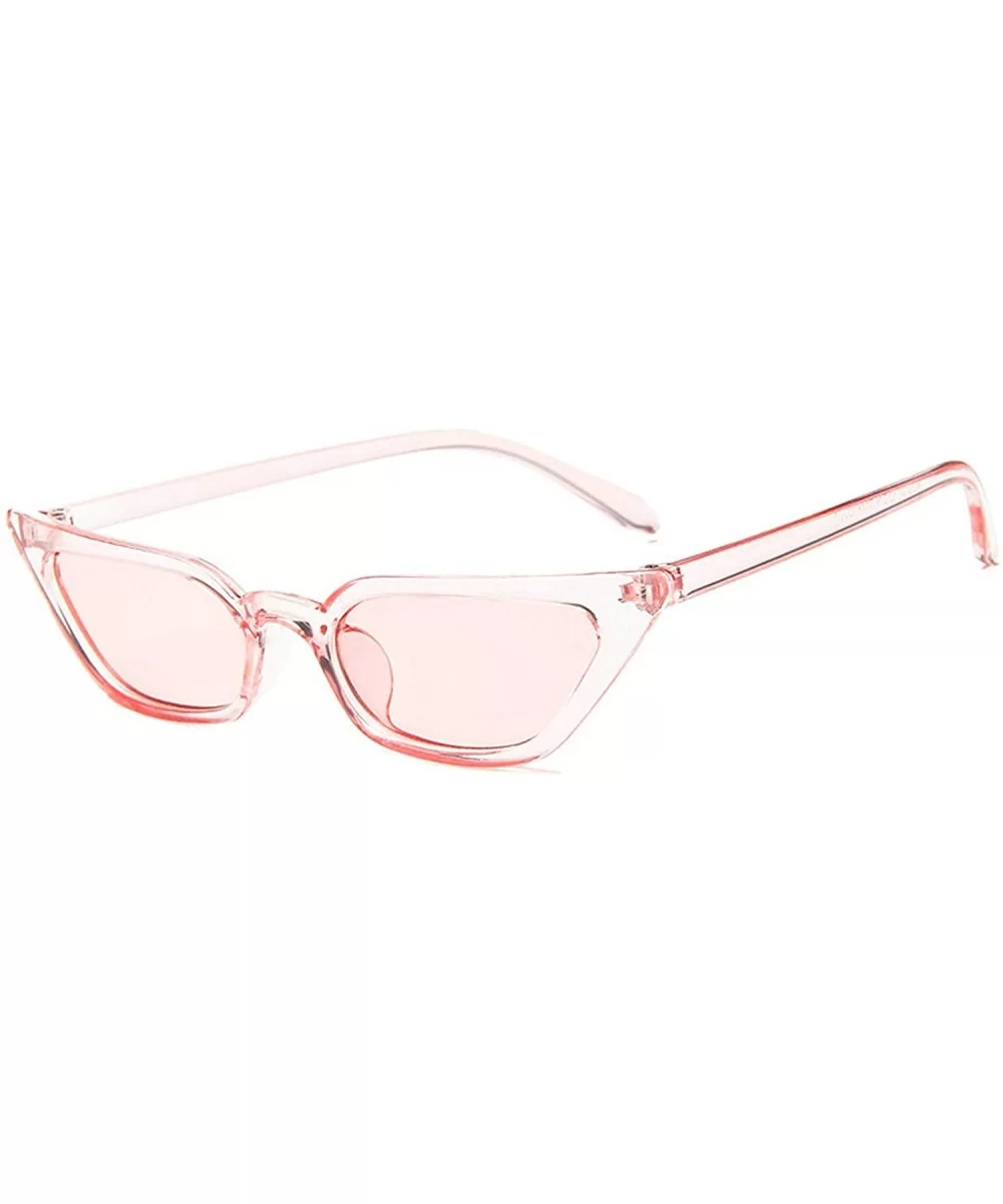 Vintage Sharp Corner Sunglasses for Men metal Resin UV 400 Protection Sunglasses - Pink - CX18SAR07AI $12.33 Sport