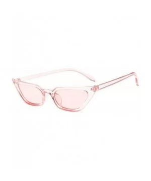 Vintage Sharp Corner Sunglasses for Men metal Resin UV 400 Protection Sunglasses - Pink - CX18SAR07AI $12.33 Sport