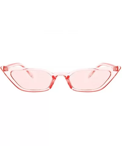 Vintage Sharp Corner Sunglasses for Men metal Resin UV 400 Protection Sunglasses - Pink - CX18SAR07AI $12.33 Sport