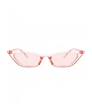 Vintage Sharp Corner Sunglasses for Men metal Resin UV 400 Protection Sunglasses - Pink - CX18SAR07AI $12.33 Sport