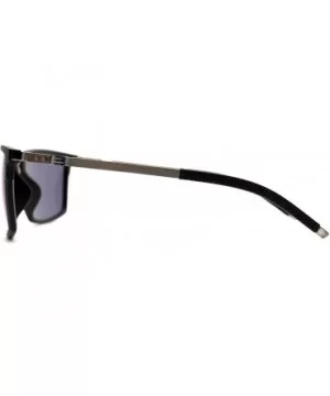 p583 Square Style Polarized- for Mens 100% UV PROTECTION - Black-greenmirror - CN192TG9EX2 $22.32 Square