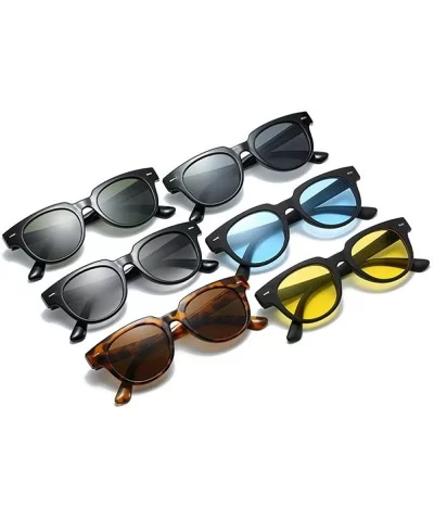 Retro Cat Eye Sunglasses Women New Fashion Round Sun C3black Gradual Grey - C5 Sand Black Yellow - CX196R0XIU5 $5.72 Cat Eye