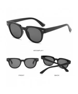 Retro Cat Eye Sunglasses Women New Fashion Round Sun C3black Gradual Grey - C5 Sand Black Yellow - CX196R0XIU5 $5.72 Cat Eye