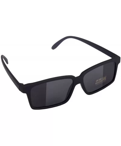 Fashion Rear View Spy Sunglasses Black Eyewear - CU11PI0BMDN $4.90 Rectangular