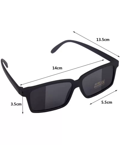 Fashion Rear View Spy Sunglasses Black Eyewear - CU11PI0BMDN $4.90 Rectangular