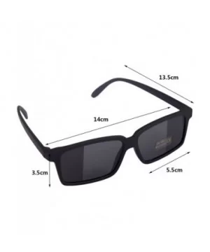 Fashion Rear View Spy Sunglasses Black Eyewear - CU11PI0BMDN $4.90 Rectangular