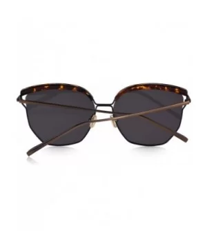 Women Sunglasses Oversized Cat Eye Sunglasses for Women Mirrored Lenses S6278 - Bronze&black - C418C7WYRYO $11.39 Oversized