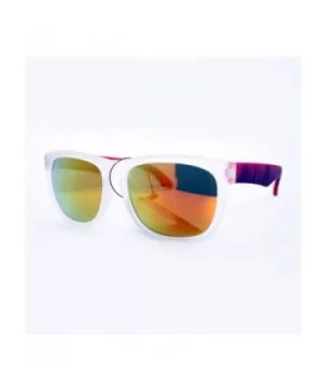 Soft Matte Finish Square Frame Unisex Sunglasses Multi Mirror Lens - Green - CX11W8F1H0J $6.18 Square