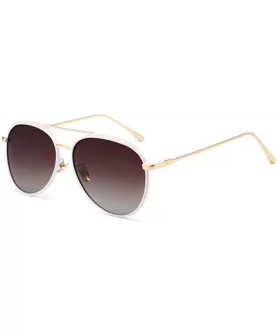 Polarized Sunglasses Street Style Fashion Round Frame Sunglasses Women - CA18X06T8UY $32.72 Rimless