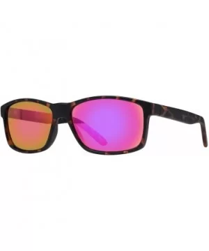 Chris Men's Sunglasses - Matte Tortoise/Orange Mirror - CY18XKZ5G78 $26.19 Rectangular