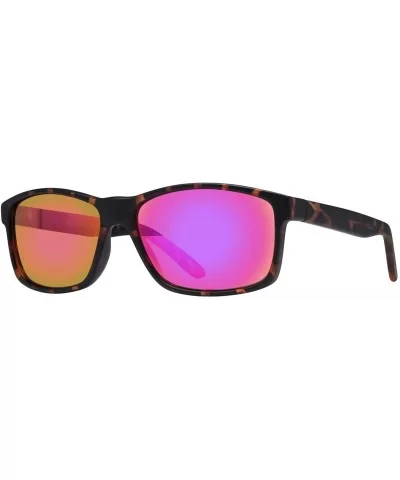 Chris Men's Sunglasses - Matte Tortoise/Orange Mirror - CY18XKZ5G78 $26.19 Rectangular