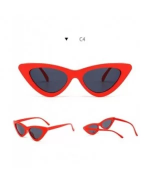 2019 New Fashion Sexy Ladies Cat Eye Sunglasses Women Brand Black Clear Blue - Red Gray - CD18XGE5GAK $6.59 Cat Eye