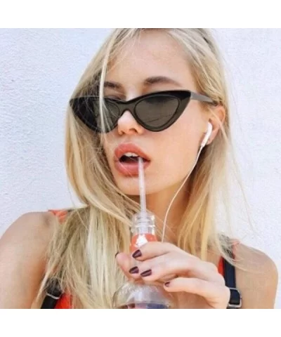 2019 New Fashion Sexy Ladies Cat Eye Sunglasses Women Brand Black Clear Blue - Red Gray - CD18XGE5GAK $6.59 Cat Eye