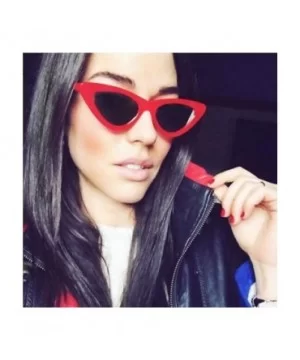 2019 New Fashion Sexy Ladies Cat Eye Sunglasses Women Brand Black Clear Blue - Red Gray - CD18XGE5GAK $6.59 Cat Eye