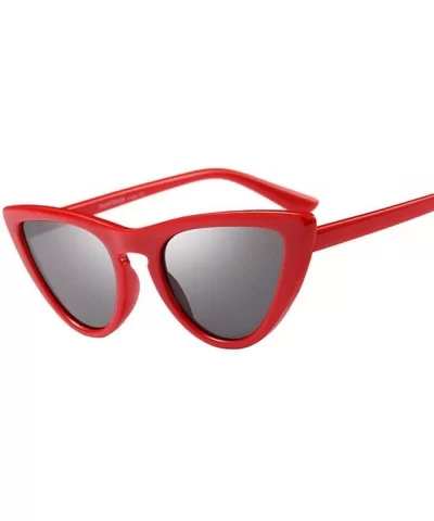 2019 New Fashion Sexy Ladies Cat Eye Sunglasses Women Brand Black Clear Blue - Red Gray - CD18XGE5GAK $6.59 Cat Eye