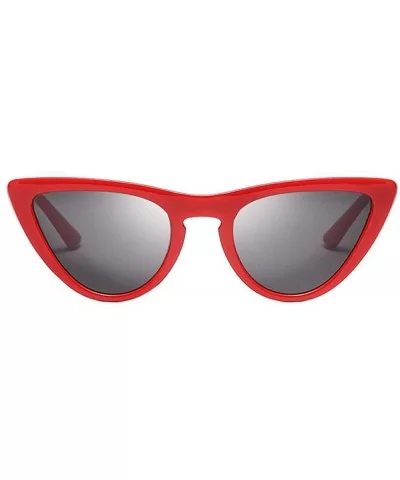 2019 New Fashion Sexy Ladies Cat Eye Sunglasses Women Brand Black Clear Blue - Red Gray - CD18XGE5GAK $6.59 Cat Eye