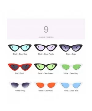 2019 New Fashion Sexy Ladies Cat Eye Sunglasses Women Brand Black Clear Blue - Red Gray - CD18XGE5GAK $6.59 Cat Eye