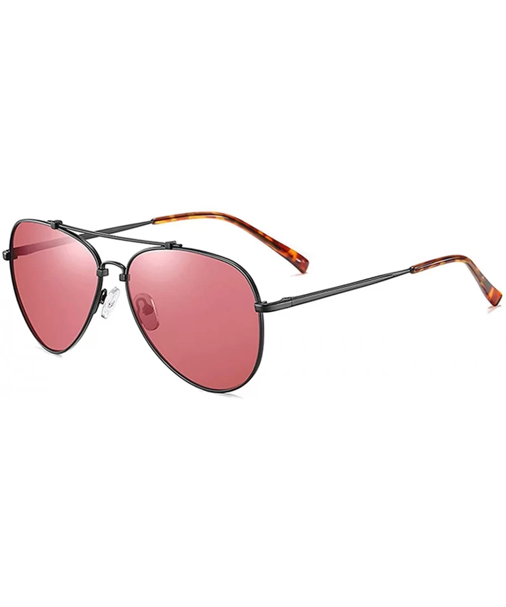 Unisex Aviator Polarized Sunglasses for Men Women UV400 Protection 8061 - Red - C3195UMR0IZ $6.67 Aviator