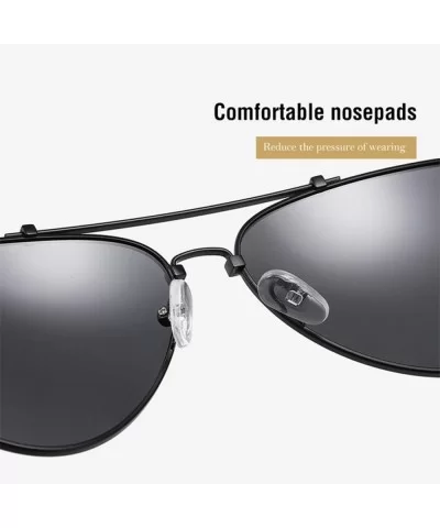 Unisex Aviator Polarized Sunglasses for Men Women UV400 Protection 8061 - Red - C3195UMR0IZ $6.67 Aviator