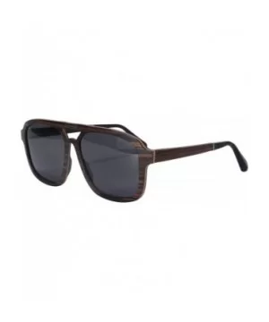 Oversized Wood Sunglasses for Men Designed in Switzerland Mirror Lenses-SH73002 - Ebony - C012GG032VX $22.60 Square