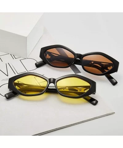 Fashion Leopard Decorative Sunglasses Cat Eye Sunglasses - C3 Bright Black Tea - CY199CKNOKK $17.67 Cat Eye