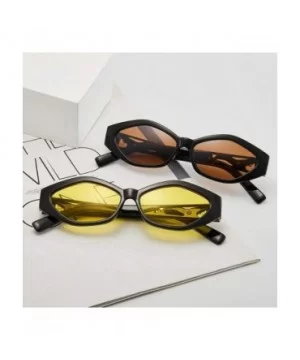 Fashion Leopard Decorative Sunglasses Cat Eye Sunglasses - C3 Bright Black Tea - CY199CKNOKK $17.67 Cat Eye