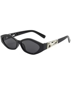 Fashion Leopard Decorative Sunglasses Cat Eye Sunglasses - C3 Bright Black Tea - CY199CKNOKK $17.67 Cat Eye