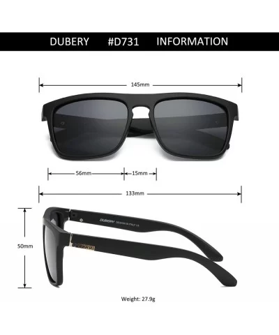 Classic Polarized Sunglasses for Men Women Retro 100% UV Protection Driving Sun Glasses D731 - Black/Black - C918H85Z3ZN $12....