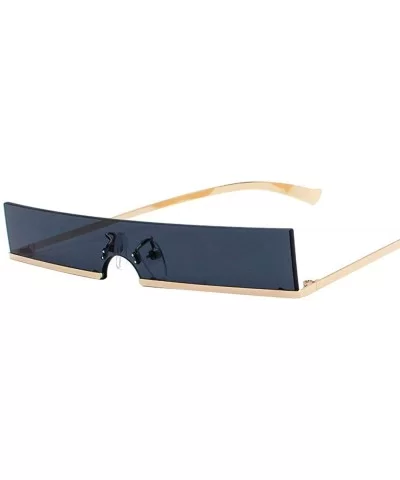 New Small Frame Sunglasses Trend Narrow Narrow Personality Fashion Net Red Glasses - CJ1987698R0 $19.20 Rectangular