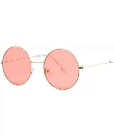 Women Round Sunglasses Fashion Vintage Metal Frame Ocean Sun Glasses Shade Oval Female Eyewear - CN198ZTO88X $27.01 Goggle