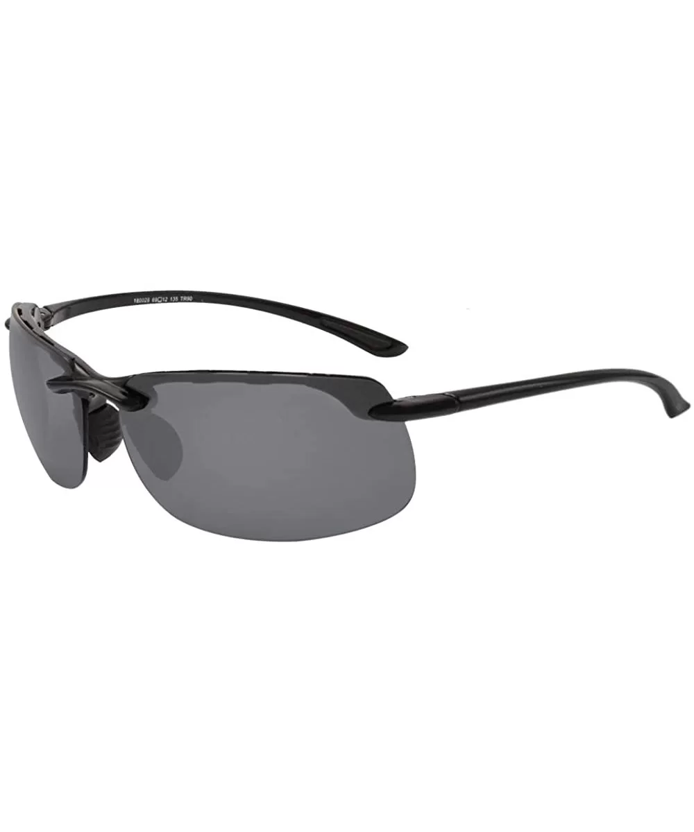 Rimless Sports Sunglasses for men women Running Driving Fishing Tr90 Superlight Frame JE027 - CQ18O8I46CI $38.72 Sport