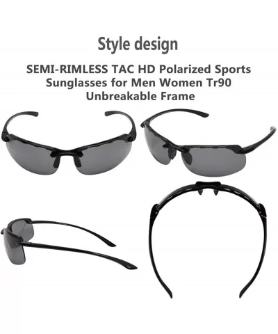 Rimless Sports Sunglasses for men women Running Driving Fishing Tr90 Superlight Frame JE027 - CQ18O8I46CI $38.72 Sport