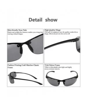 Rimless Sports Sunglasses for men women Running Driving Fishing Tr90 Superlight Frame JE027 - CQ18O8I46CI $38.72 Sport