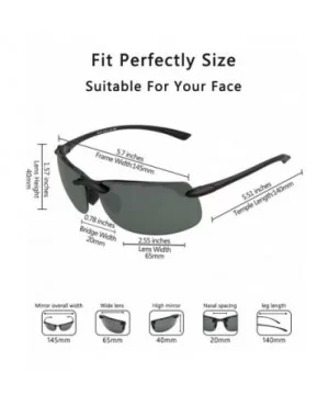 Rimless Sports Sunglasses for men women Running Driving Fishing Tr90 Superlight Frame JE027 - CQ18O8I46CI $38.72 Sport