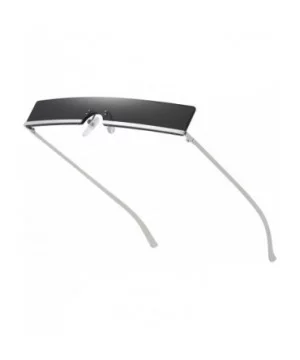 Trendy Tiny Rimless Rectangle Sunglasses Slim Rectangular - Black - C018QCA9YTN $9.22 Oval