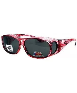 Polarized Sunglasses Fit Over Oval Rectangular Wear Over Glasses Cover Sunglasses - Light Red - CD12GZDKORV $11.29 Goggle