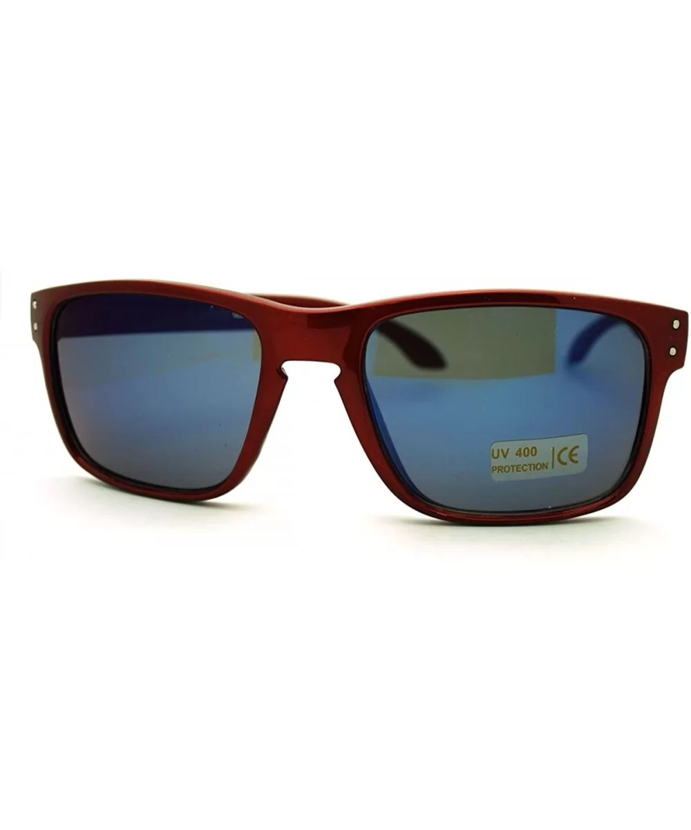 Square Rectangular Sunglasses Mens Classic Fashion Multicolor Revo Lens - Red - CL11EAY10LB $7.81 Rectangular