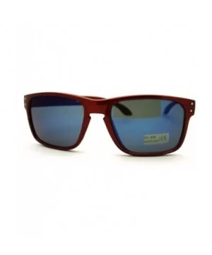 Square Rectangular Sunglasses Mens Classic Fashion Multicolor Revo Lens - Red - CL11EAY10LB $7.81 Rectangular