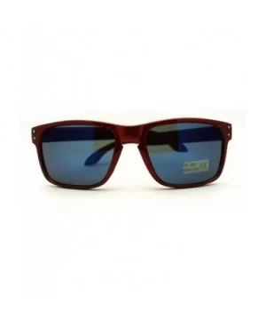 Square Rectangular Sunglasses Mens Classic Fashion Multicolor Revo Lens - Red - CL11EAY10LB $7.81 Rectangular