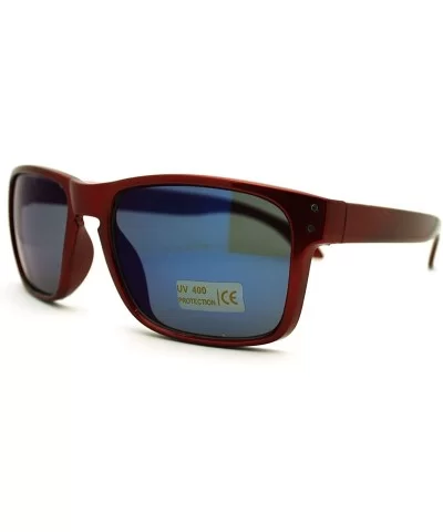 Square Rectangular Sunglasses Mens Classic Fashion Multicolor Revo Lens - Red - CL11EAY10LB $7.81 Rectangular