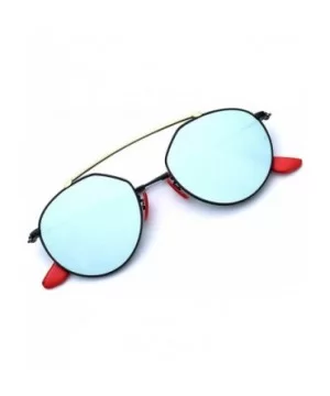 Italy made Bridge Sunglasses Corning natural Glass lens Genuine Leather Arms - C6180E3MX2D $39.41 Oversized