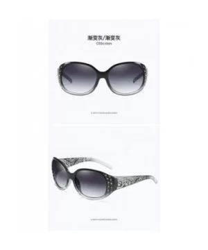 Anti Glare HD Polarized Womens Rhinestone Sunglasses Floral Eyewear - Gray - CD18UU09RUG $11.13 Rectangular