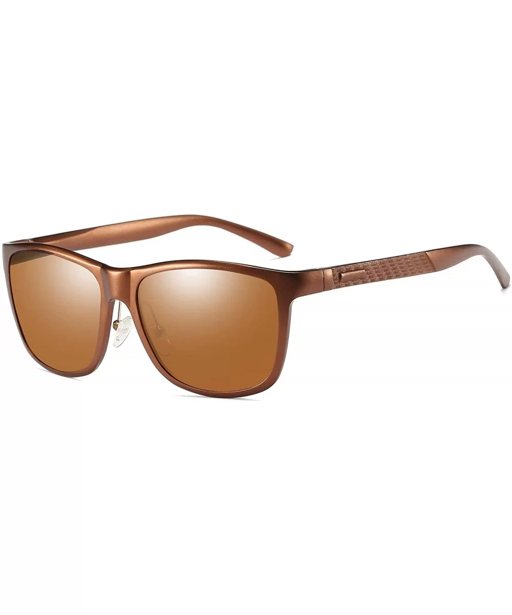 Classic Polarized Sunglasses Mens Great Design TAC Lenses B2426 - Brown/Brown - CY18DULTKU6 $8.17 Rectangular