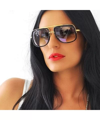 Women Men Fashion Quadrate Metal Frame Brand Classic Sun6132f - CG18RT8W40D $9.77 Sport