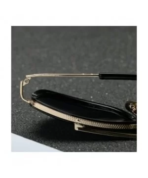 Women Men Fashion Quadrate Metal Frame Brand Classic Sun6132f - CG18RT8W40D $9.77 Sport